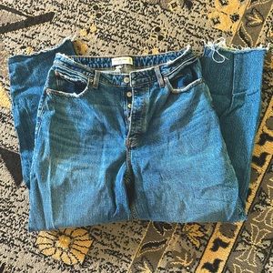 abercrombie light wash high rise curve love dad jeans size 31 R